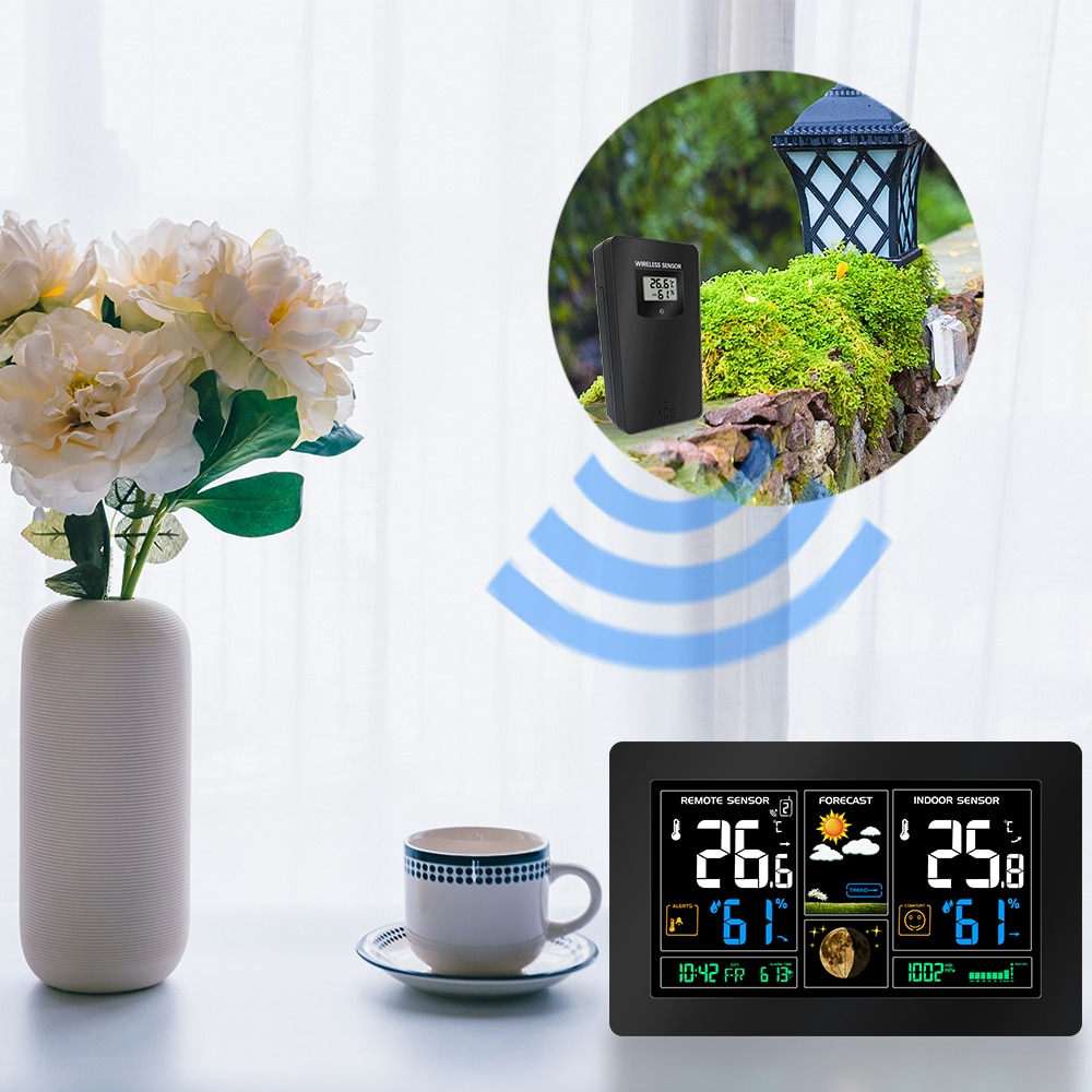 Digitale Display Weerstation Wireless Indoor Outdoor Sensor Thermometer Hygrometer Klok