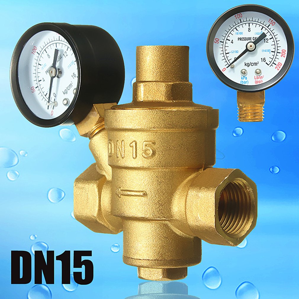 DN15 Water Reduceerventiel, 1/2 &quot;Verstelbare Messing Valve Regelklep, Flow Control Valve
