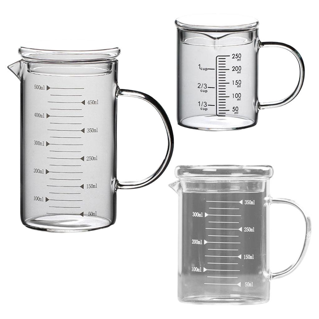 High Borosilicate Glass Measuring Cup with Handle V-Shaped Spout Beaker for Cooking