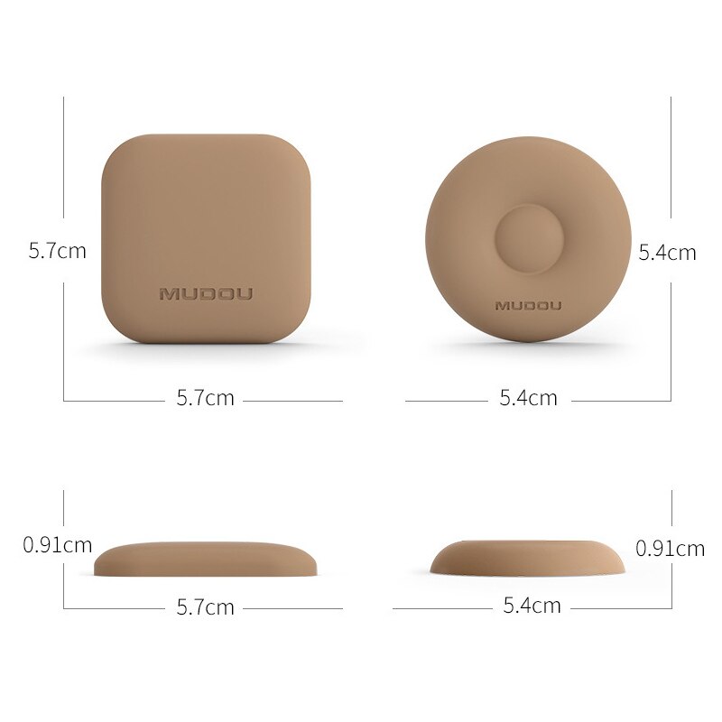 4-piece Air-soft Silicone Anti-collision Stickers Door Handle Anti-collision Pad Protection Cushion Door Rail Wall Guard