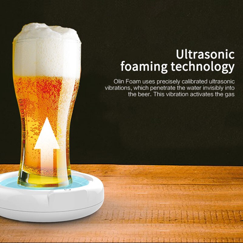 Beer Bubbler Household Supersonic Foaming Machine Portable Beer Foam Maker Sonic Foamer For Ice Beer Kitchen Beer Brewing Tool: Default Title