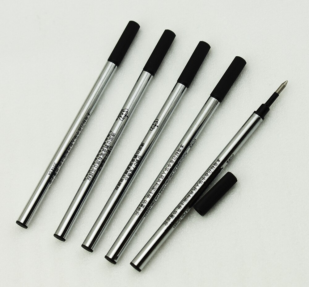 10PCS Black Duke Rollerball Pen Ink Refills 0.7mm, Push Type 111mm
