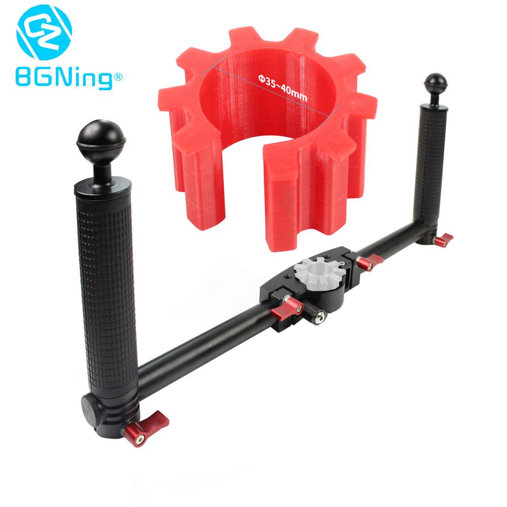 Unique Dual Handheld Grip Gimbal Extended Bracket Camera Stabilizers Metal + 3D Print for Zhiyun For DJl Gimbals 45mm Handle: Extend Bracket 40mm