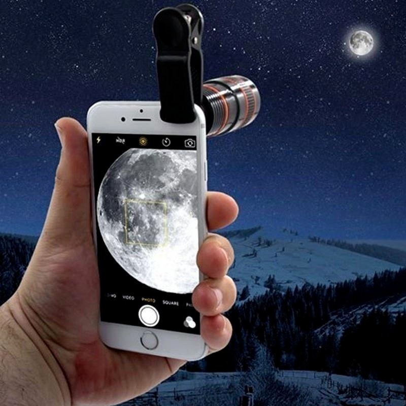Universele 8x Of 12x Mobiele Telefoon Voor Camera Smartphone Lens Hd Telescoop Optische Lens Zoom Clip Lens Mobiele Telefoon Accessoires