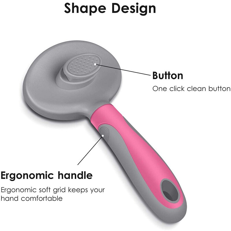 Pet cat pente escova de cabelo de limpeza de auto profissional grooming beleza slicker anti deslizamento escova para cães gatos curto longo cabelo removedor