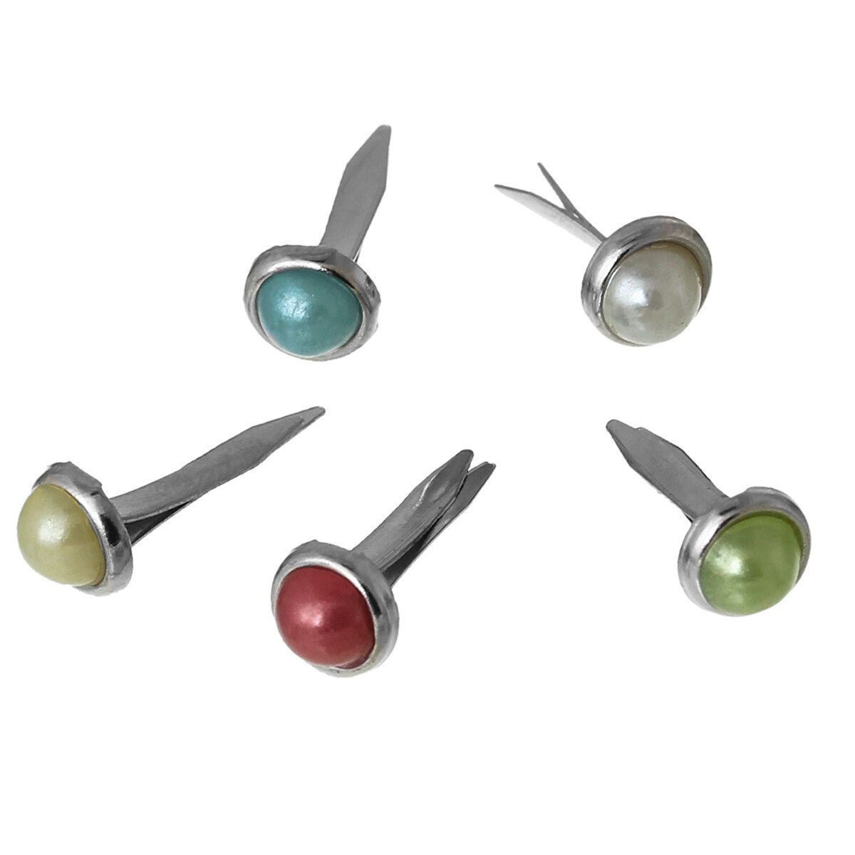 Hoomall 50 Uds color mixto metálico clavos de álbumes de recortes artesanía embellecimiento de la tarjeta de hacer remaches decorativos DIY sujetadores broches 18x6.5mm