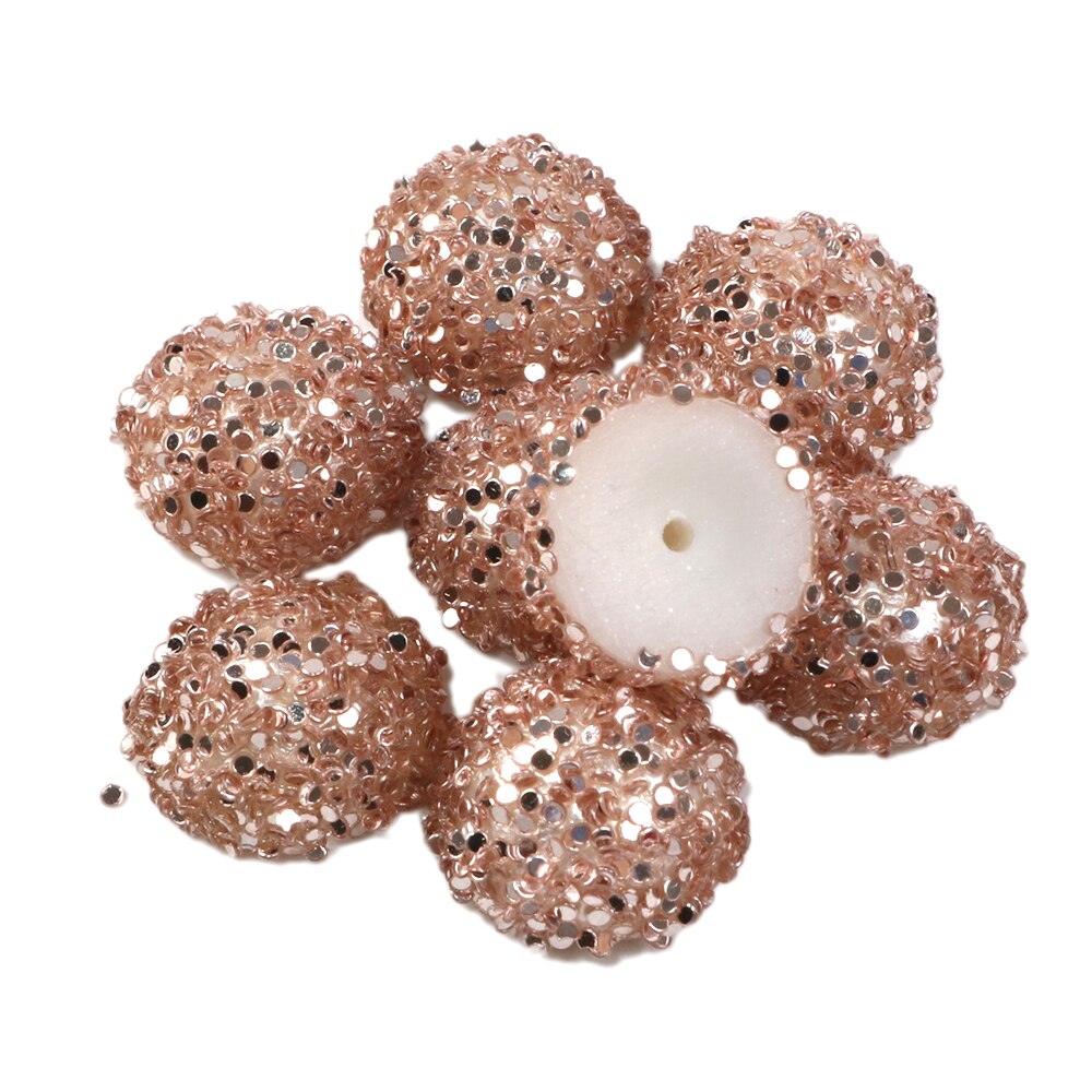 20 st 14 x 14mm tjocka halvcirkelformade glitterpärlor för hårbågedekoration gör-det-själv-örhängen smyckenstillverkning ,20 yc 6625: 1080507012