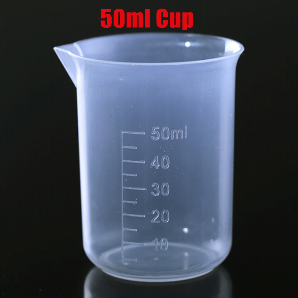 50 Stks/set Crystal Epoxy Doseren Mengen Roerder Dropper Maatbeker Ambachten Maken Asl: Only 1PC 50ml Cup