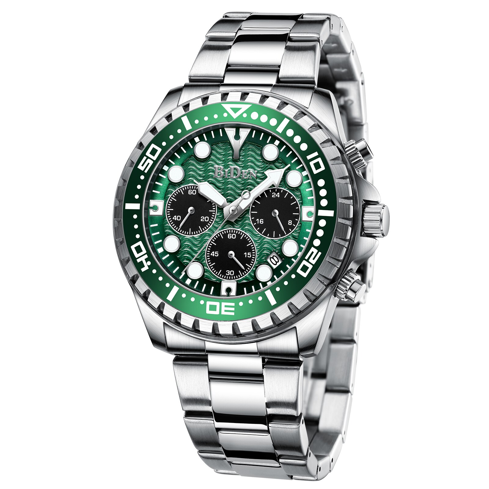 BIDEN-relojes de lujo para hombre, reloj deportivo Masculino con fecha, resistente al agua, de pulsera de cuarzo y caja,