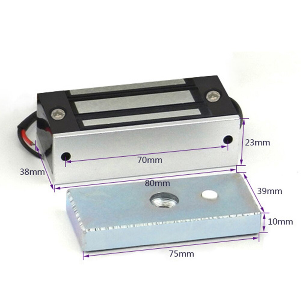 60kg/132lbs Electronic Magnetic Lock Installation Metal 12V Single Door Surface for Household Bedroom Protection магнитный замок: A