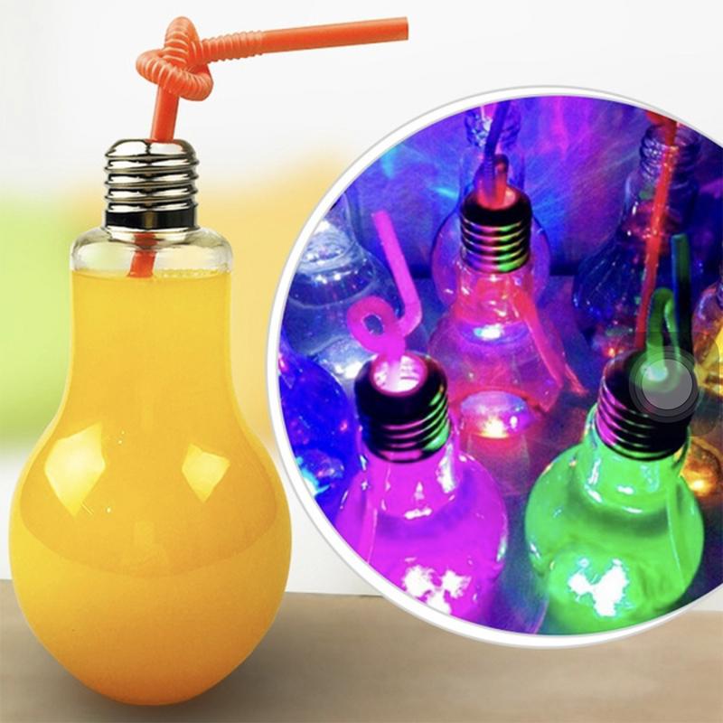 Light Bulb Water Bottles Dining Table Ornament Juicer Bottle Celebrate Party Decorative Juice Drinking Bottle