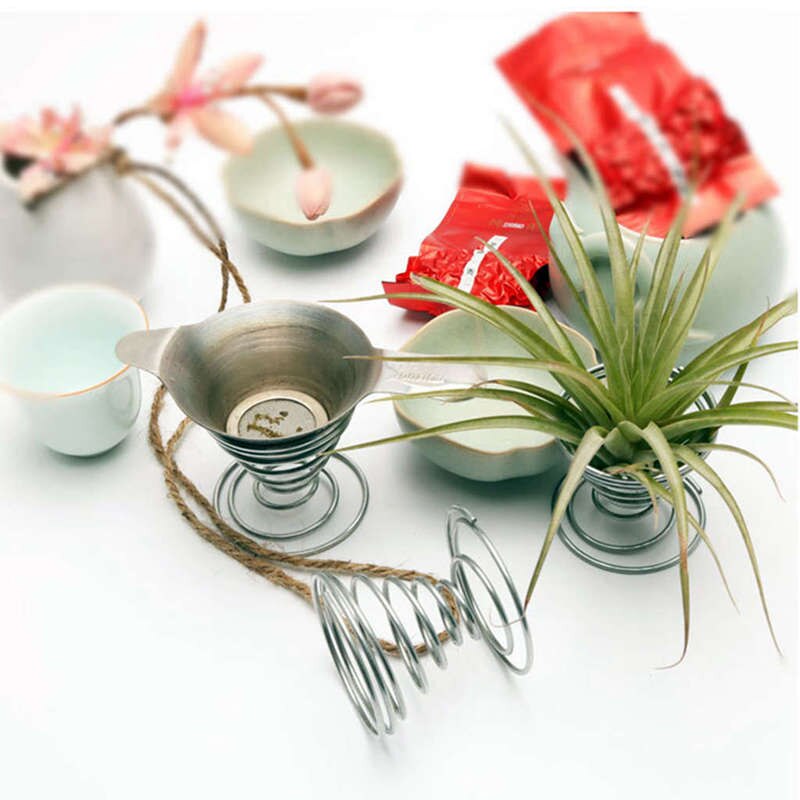 20 Pack Air Plant Stand Container Tillandsia Holder, iron Wire Stand Plant Display Racks - Silver