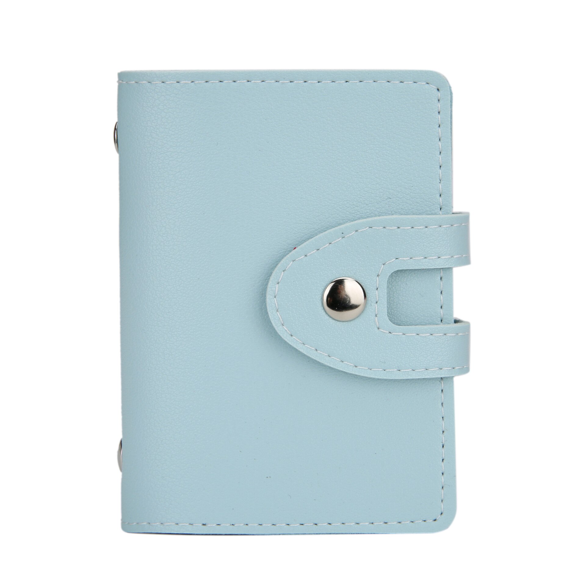 PU leather men and women business card holder rabbit ear business card holder ID bag bank card holder cartoon card holder: Blue V30