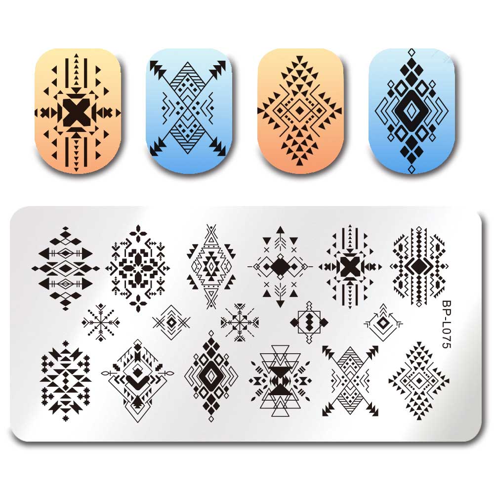 Geboren Pretty Stamping Plates Kit Xmas Bloemen Rvs Nail Art Stencil Nail Stempel Template Nail Accessoires 5 Stks/set