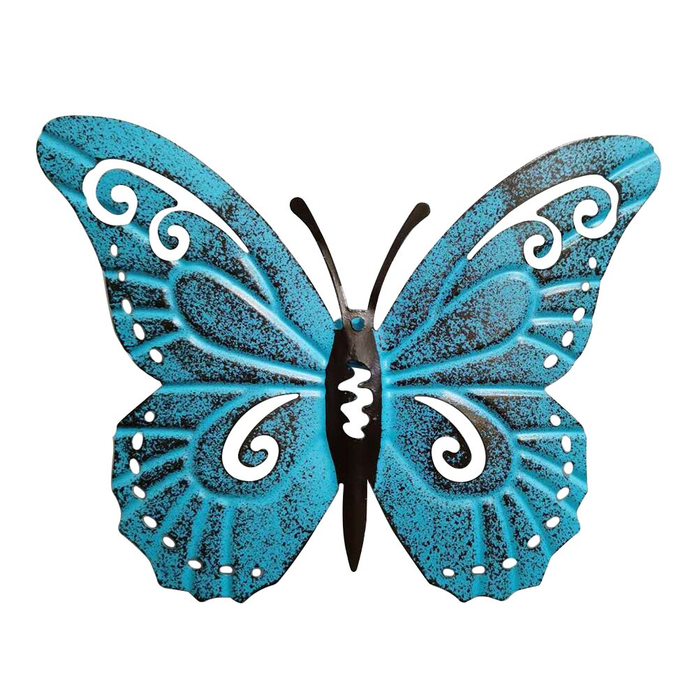 3pcs/set Home TV Background Bedroom Colorful Living Room Office Wall Decor Metal Butterfly Simulation Artificial Outdoor Garden