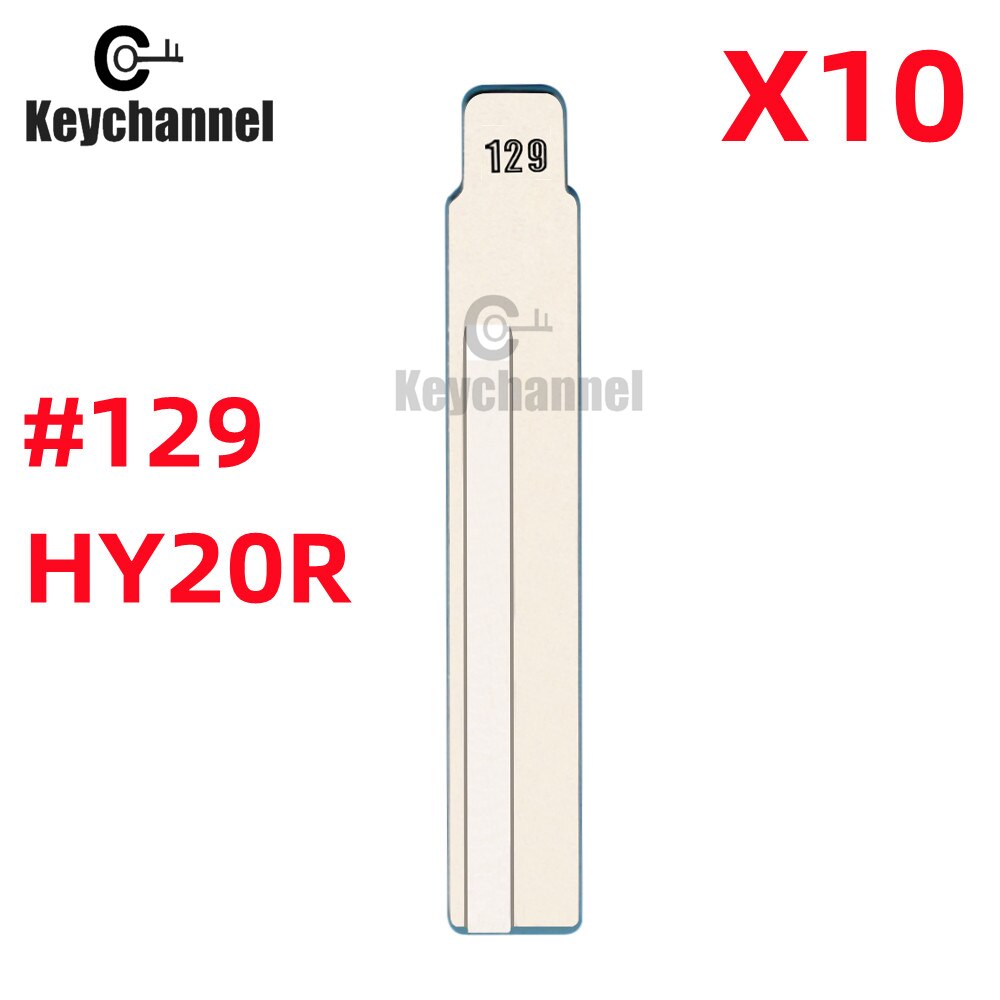 10 pièces 129 # 130 # 33 # 50 # Hyundai Kia lame de clé de voiture Lishi HY20 HY20R HY15 HY16 lame pour Xhorse KD KEYDIY JMD télécommande pour Hundai Kia: Black