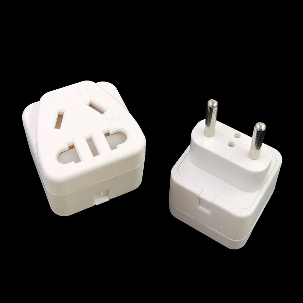 European Standard 4.0mm 2 Round Pin Travel Adapter with Safety Shuttet US/AU/China To EU Adapte Wall Charging Plug Converter