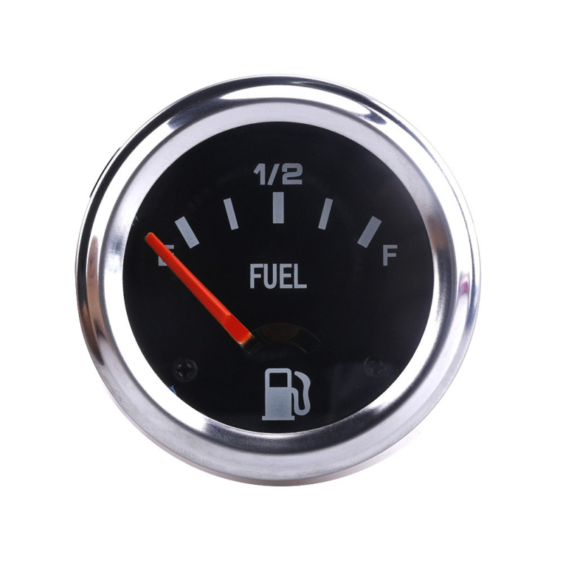 In stock Mechanical Car Fuel Level Gauge Black Face Car Meter E-1/2-F Fuel level indicator Red Pointer: Default Title