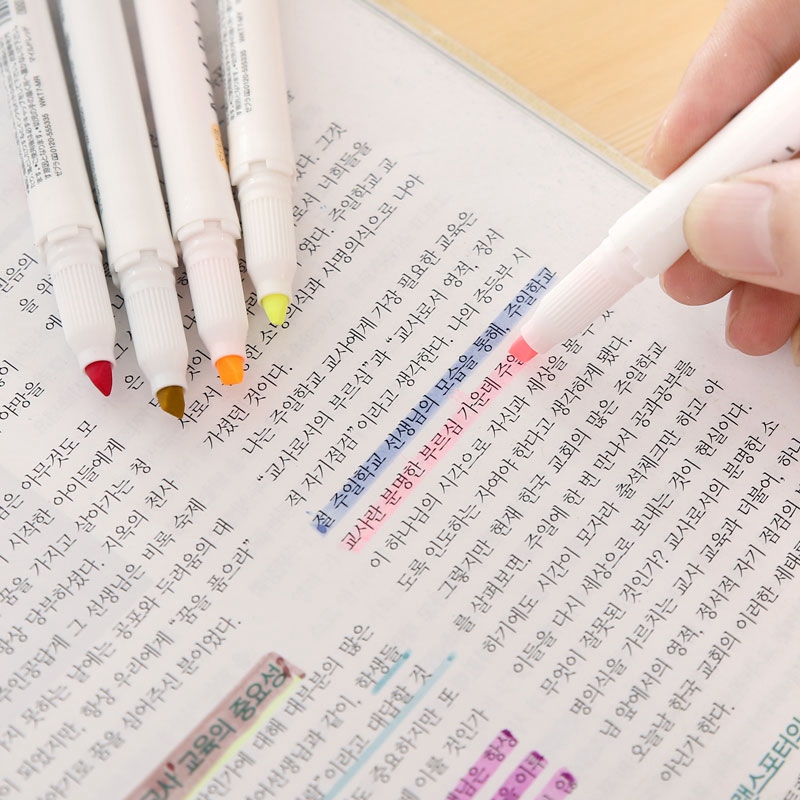 Japanese Zebra Mild Liner Double Headed Highlighter Pen Drawing Marker Pens Zebra Mildliner Scribble Stationery 3/5Pcs/Set