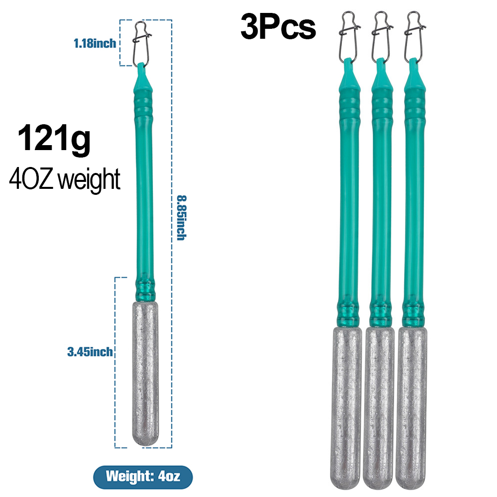 Pesas de arrastre para pesca de ganado, 3 uds., peso de arrastre, parte inferior Flexible, rebote, Trolling, pesas de pesca de Surf a la deriva: Blanco