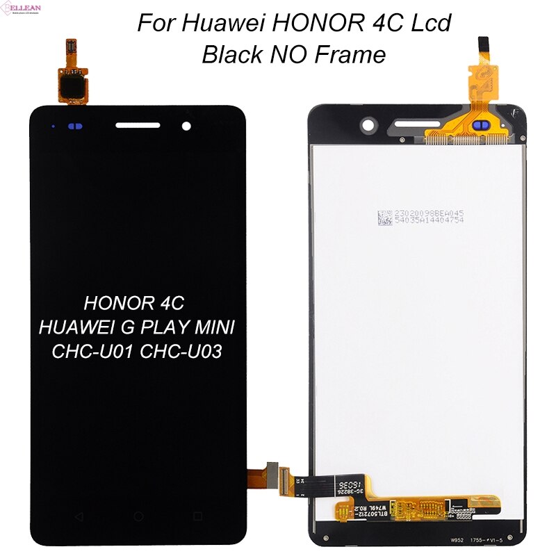 Tela LCD HH For Honor 4C para Huawei G Play Mini Lcd com conjunto de digitalizador de tela de toque CHM U01 U01 U03 Tela + ferramentas: Black No Frame