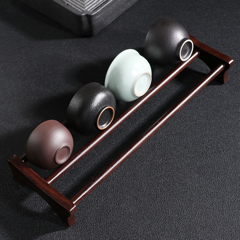 Ebony tea cup storage rack single layer tea set dr... – Grandado
