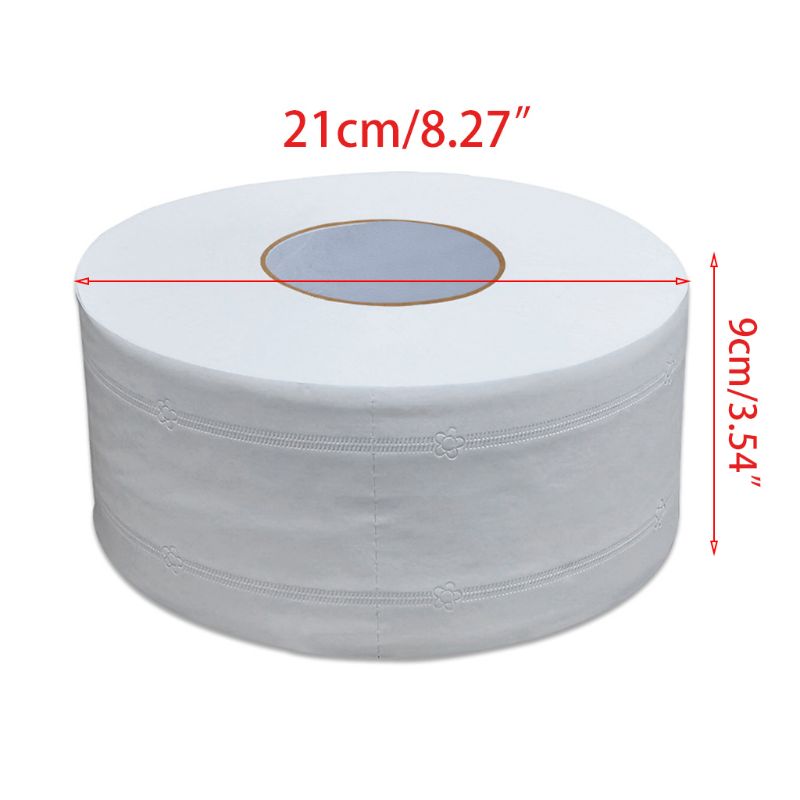 Rollo de papel de baño grande grueso de 4 capas en relieve sin tejido de baño Jumbo fluorescente GXMC