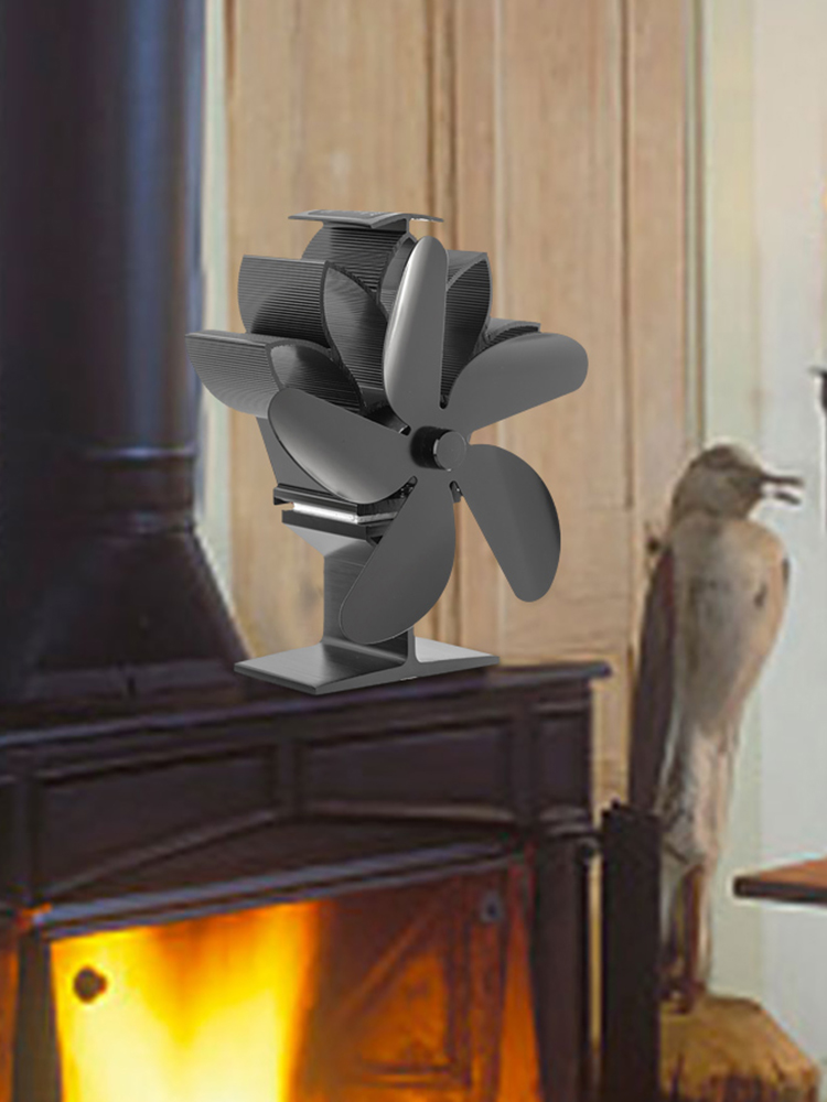 Ventilateur de poêle à bois Ecofan, 5 pales, hélice, silencieux, pour foyer, Distribution de chaleur efficace