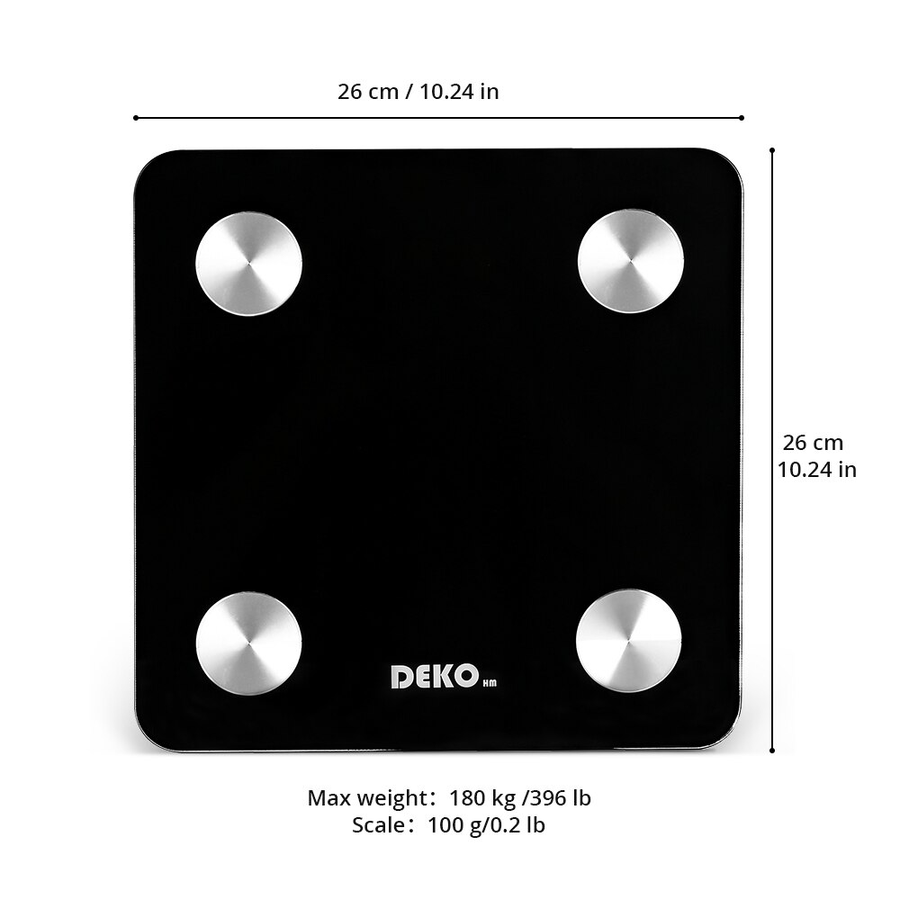 DEKO Digital Body Fat Scale Smart Bluetooth Weight Scale Health Monitor Weighing Scale For Body Weight