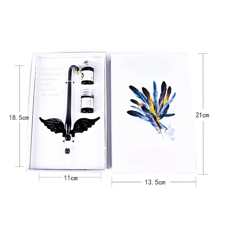 4 Pcs Crystal Glass Pen Set with Pen Holder 2 Ink Dip Pen for Signature Art Writing Drawing FEA889
