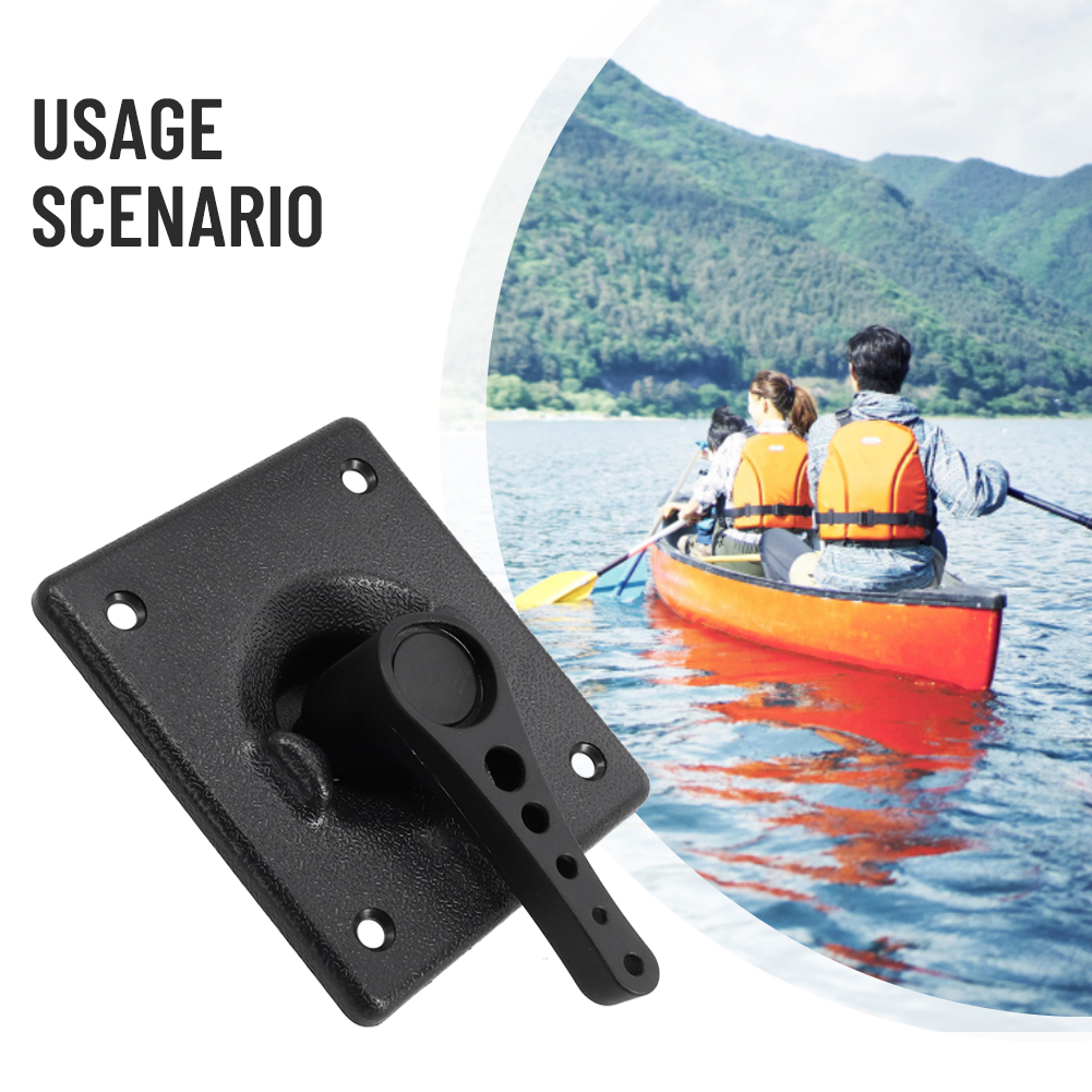 Practical Rudder Control Partskits Black Replacement Water Sports ABS+copper Insert Handle Square Base