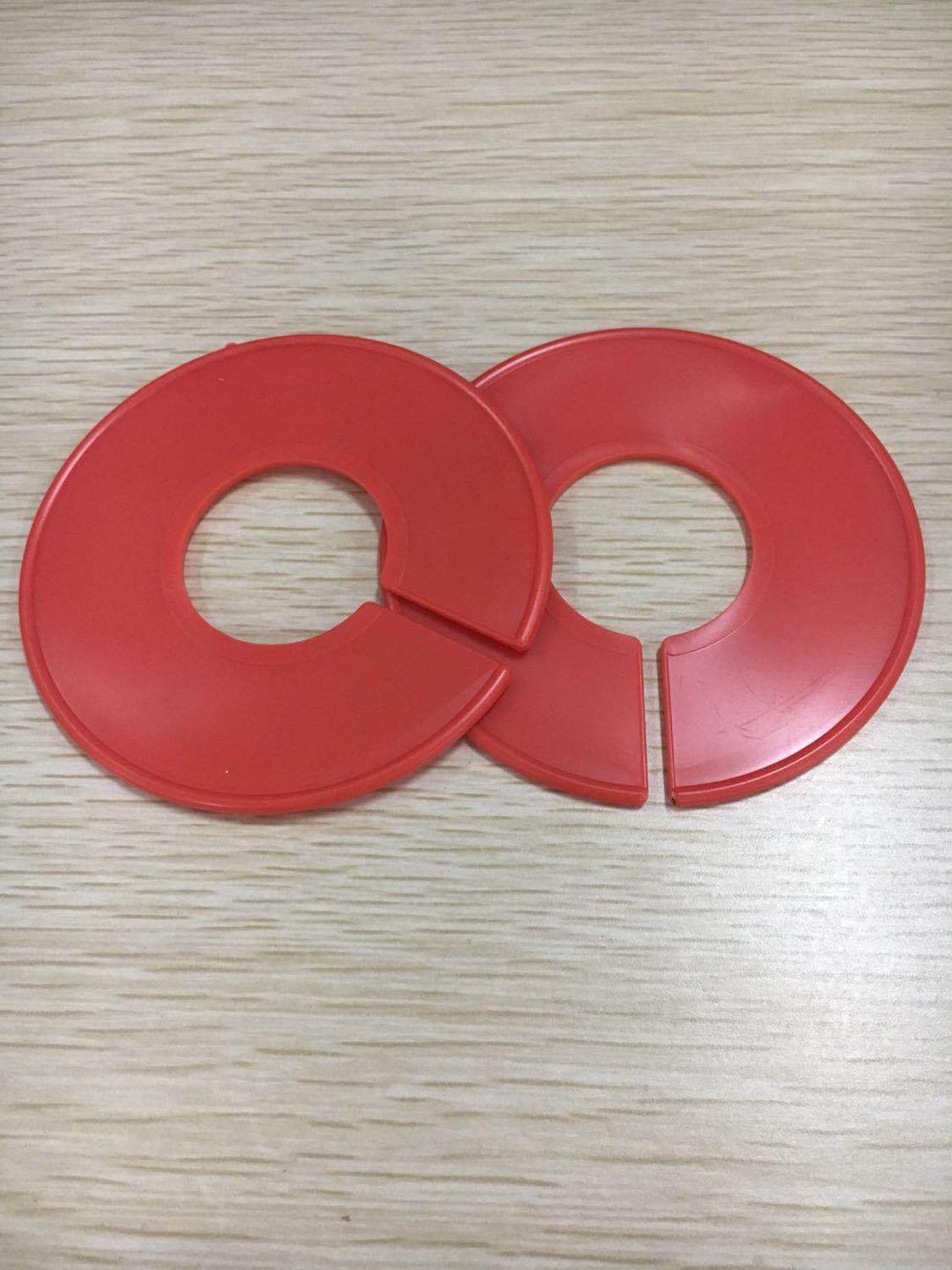 5 lege Ronde Rack Plastic Kleding Ring Maat Verdelers Past Ronde Vierkante Buis Kledingstuk Tags Maat Markering Ring: Rood