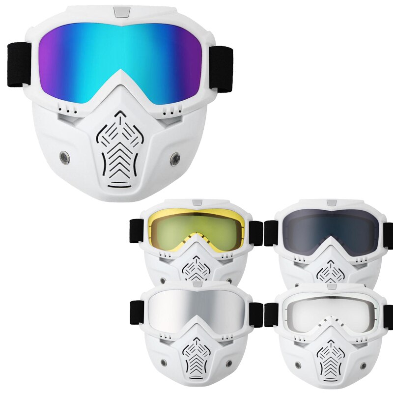 Verwijderbare Motorrijden Racing Goggles Gezichtsmasker Atv Mx Off-Road Crossmotor Voorruit Bril Skiën Snowboard Brillen