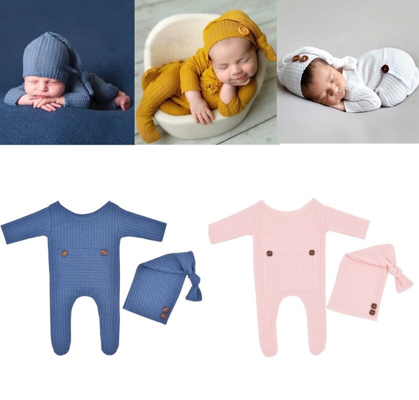 Pasgeboren Fotografie Props Baby Romper Bodysuits Outfit Fotografie Studio Schieten Pasgeboren Photo Outfits