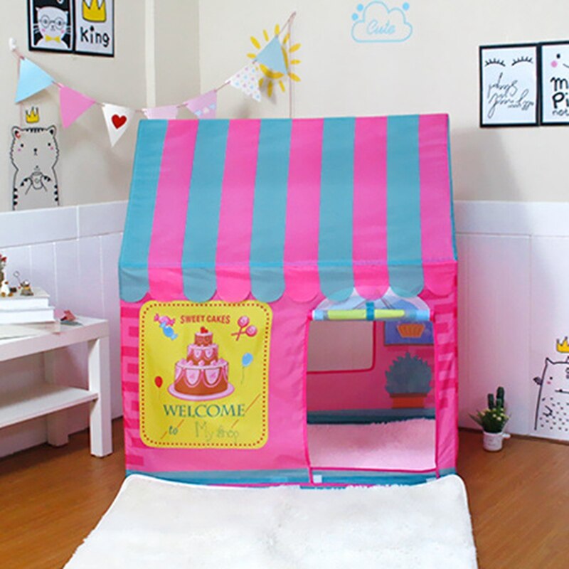 Kids Tent Dessert Shop DIY Tent Play Tents Indoor Baby House Kids Pretend Playhouse Children Portable Tents