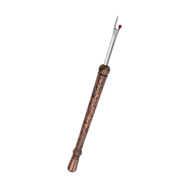 1Pc RVS Naaisteek Draad Unpicker Retro Naaien Tornmesje Professionele Borduurgaren Remover Naaigereedschap: Army Green
