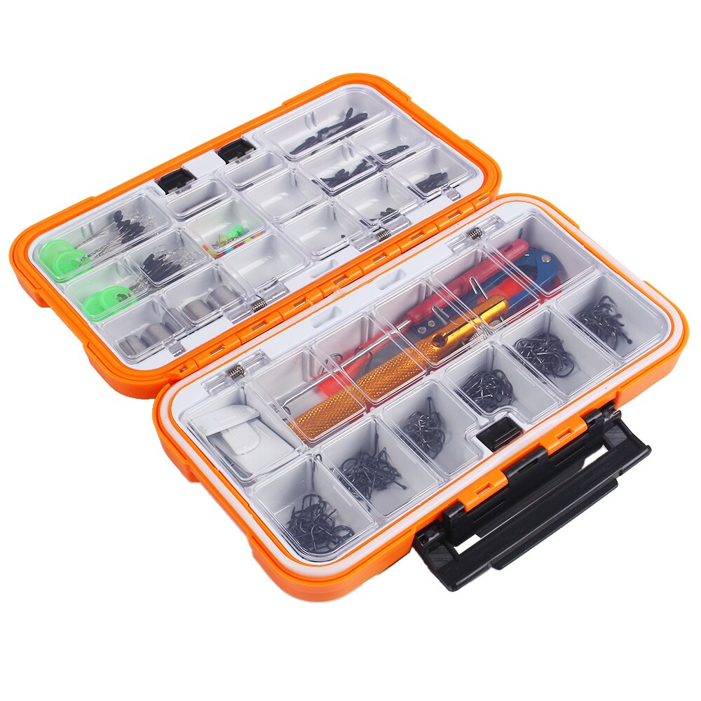 160/320/350 PCS Fishing Tackle Set Assorted Fishing Hooks Swivels Space Beans Carp Fishing Accessories with Tackle Box