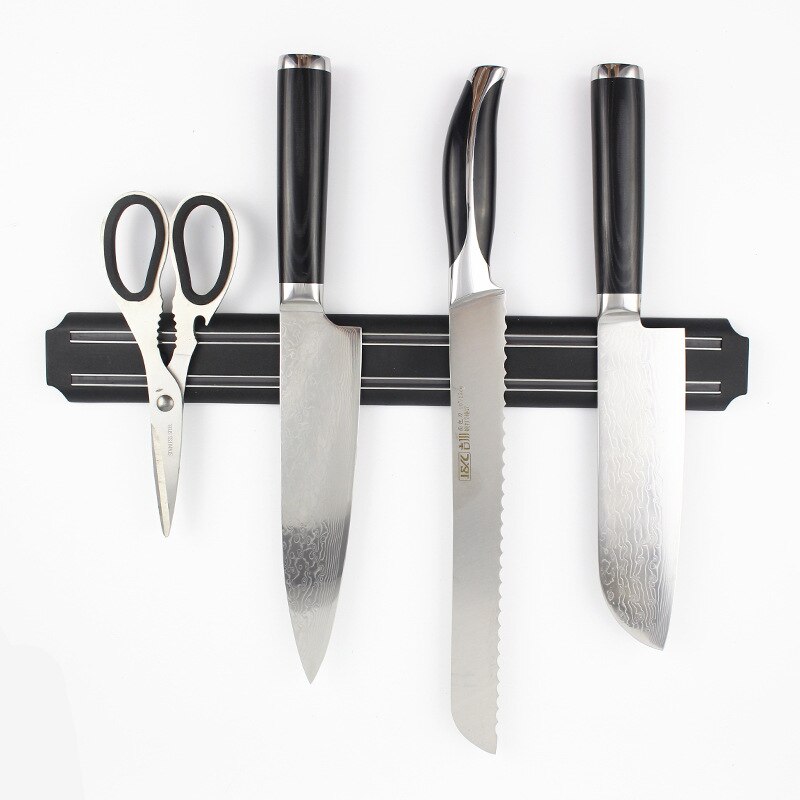 Vægmonteret køkken magnetisk knivholder hvile vægmontering plast magnetisk magnet knivholder stativer stribeholder