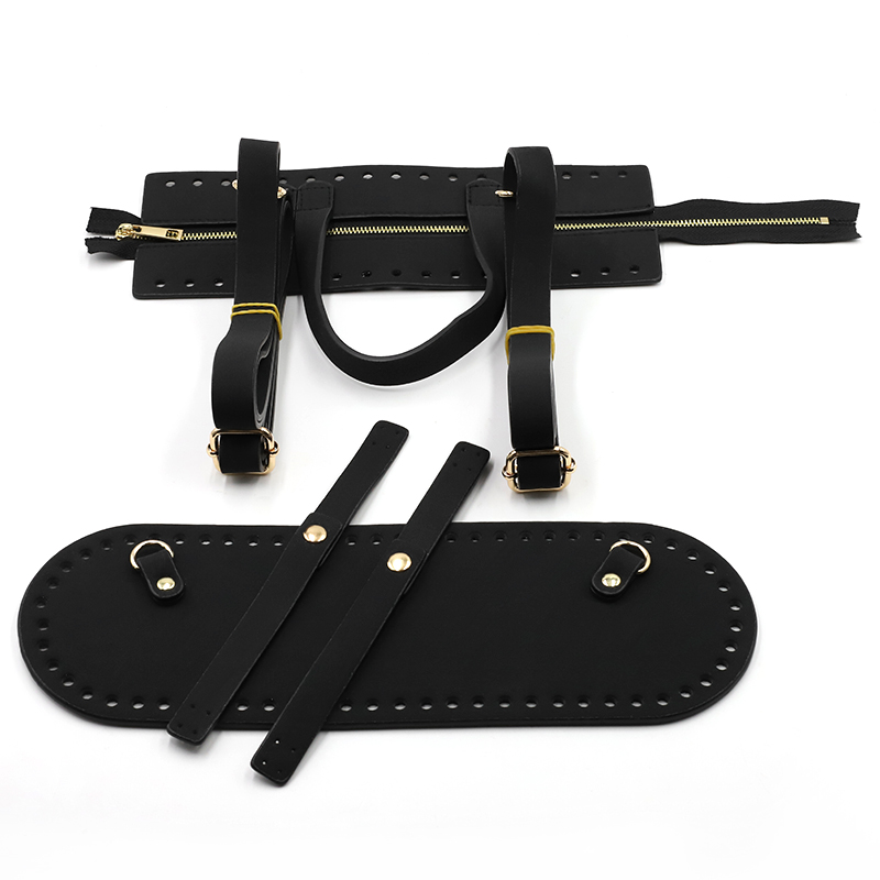 Leather Bag Set For Diy Backpack Handmade Handbag Accessories Bag Bottom Shoulder Strap Gold Zipper Women Shoulder Bag