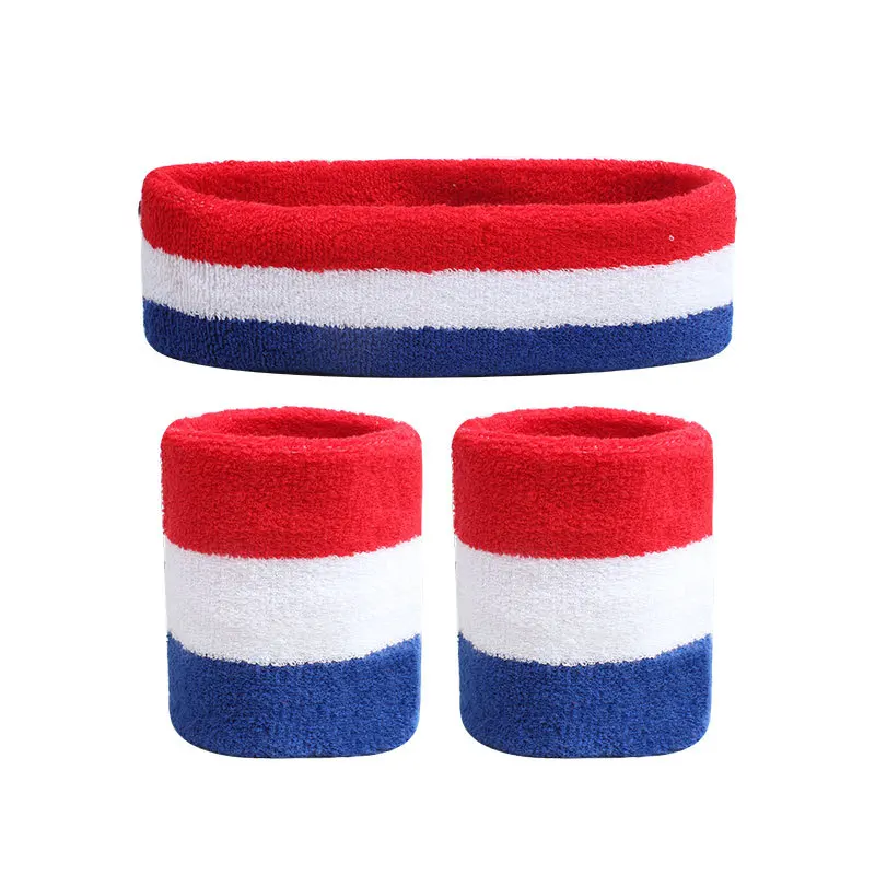 3 unids/set diadema deportiva banda para el sudor alta elástica mujeres hombres deportes al aire libre banda para el sudor diadema pulsera entrenamiento tenis diadema: Verde