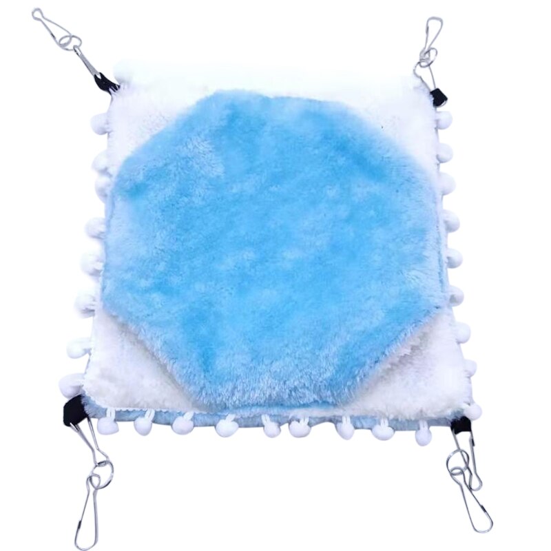 Kleine Ebene Hamster Hängematte 2 Ebene Vlies Versteck für Zucker Segelflugzeug Eichhörnchen R9JC: Blau / M