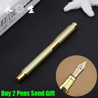 Merk yong sheng metalen vulpen doos verpakking business executive snel schrijvende inktpen 1132: Gouden vulpen