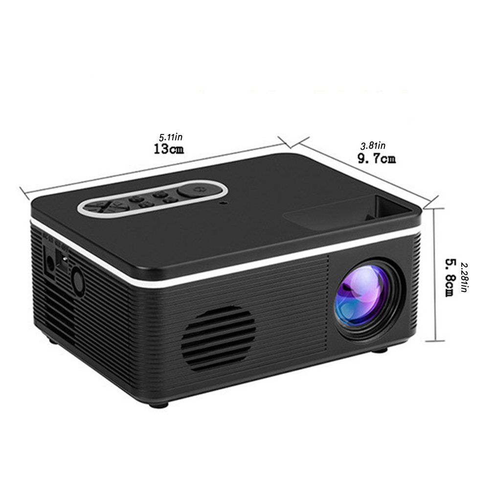 S361 Portable Mini Projector 600 Lumen LED Projector Built-in Speaker Home Media Player Projector HD LED Multimedia