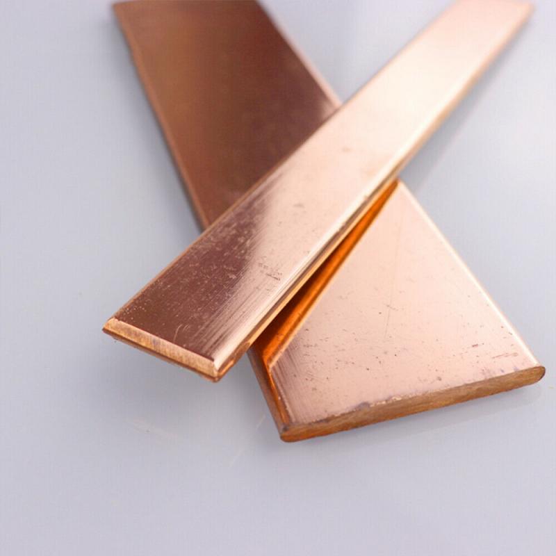 1pc t2 metallitanko punainen kupari litteä nauha 99.95%  puhdasta kuparia levyn paksuus 1/1.5/2/3/4/5mm*15mm*250mm
