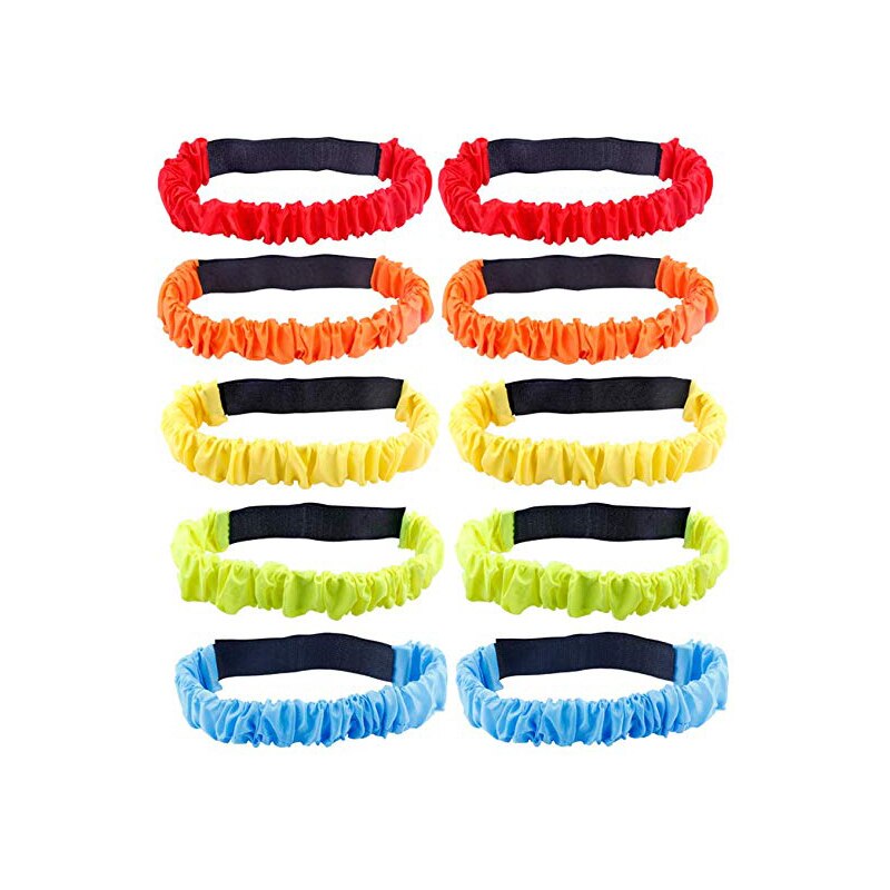 10 PCS 3 Legged Race Bands, 5 Kleuren Elastische Tie Touw