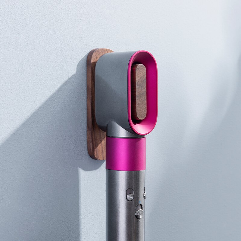 Supporto per asciugacapelli per supporto da parete supporto per Dyson Airwrap Styler portaoggetti in noce per capelli arricciacapelli bacchetta bagno
