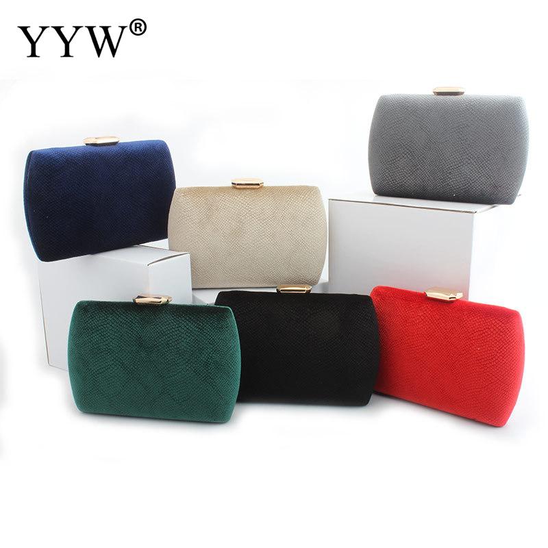 Grøn flannelet boks taske clutch kvinders aften clutch taske flannelette brudepung til bryllup galla aften fest pung