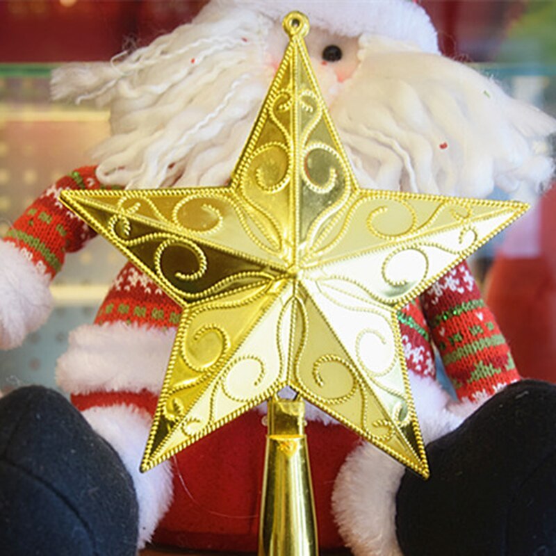 Kerst Levert Kerstboom Top Ster Gouden Kerst Ster Kerst Decoratie Ster Draad Vijf Ster Decoratie Accessoires