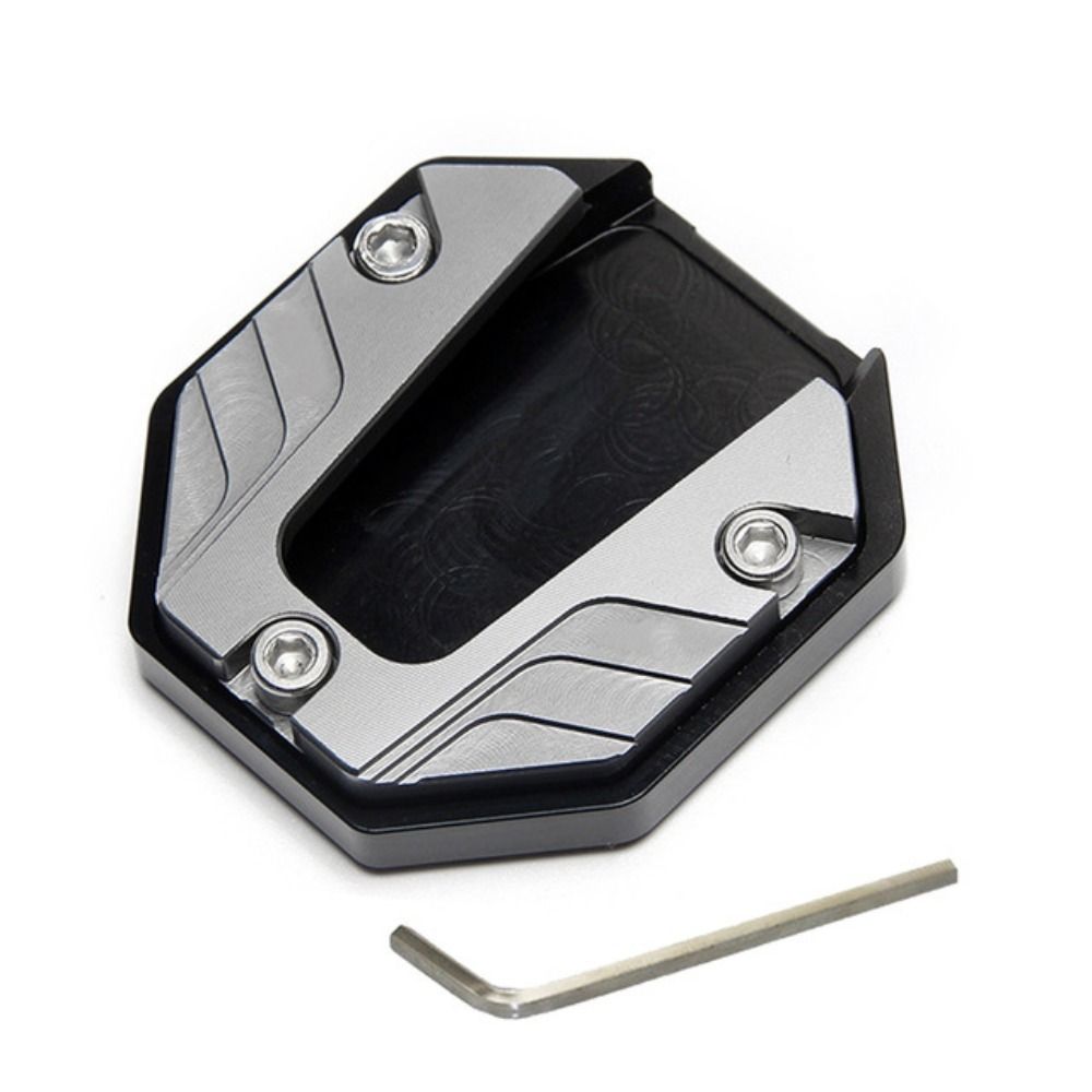 Motorfiets Kickstand Extender Voet Zijstandaard Verlengstuk Voetsteun Plaat Anti-Slip Vergrote Basis Motor Accessoire: Ivoor