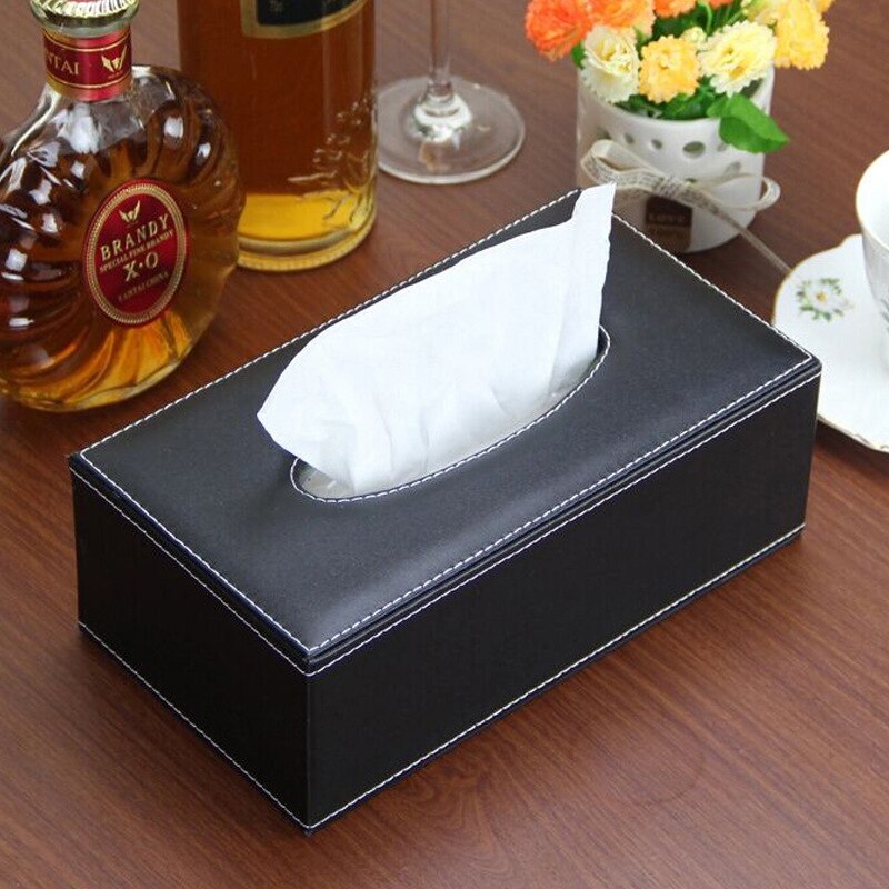 Walnut wood tissue box home paper table desktop storage box simple living room tissue box: K7752-1C